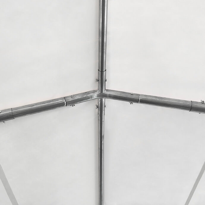 PVC Telts - Paviljons 5 x 10 Balts/Pelēks