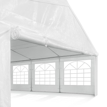 PE Telts - Paviljons 6 x 12 Balts