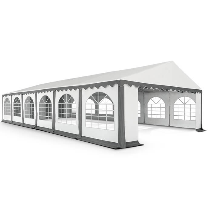 PVC Telts - Paviljons 6 x 12 Balts/Pelēks