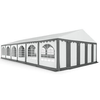 PVC Telts - Paviljons 6 x 12 Balts/Pelēks