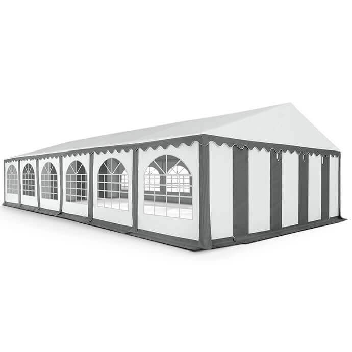 PVC Telts - Paviljons 6 x 12 Balts/Pelēks