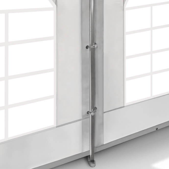 PVC Telts - Paviljons 6 x 12 Balts/Pelēks