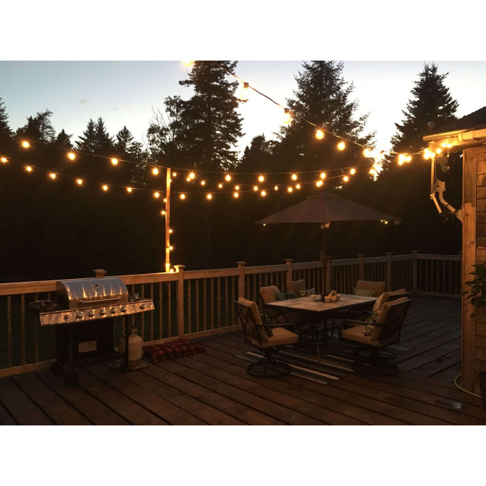 Āra virtene (LED lampiņas) 10 m Glow melna krāsa Matēta