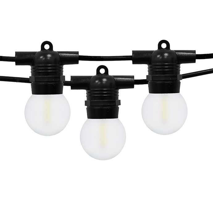 Āra virtene (LED lampiņas) 10 m Glow melna krāsa Matēta