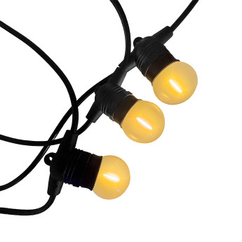 Āra virtene (LED lampiņas) 10 m Glow melna krāsa Matēta