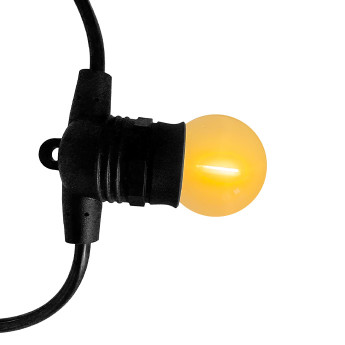 Āra virtene (LED lampiņas) 10 m Glow melna krāsa Matēta