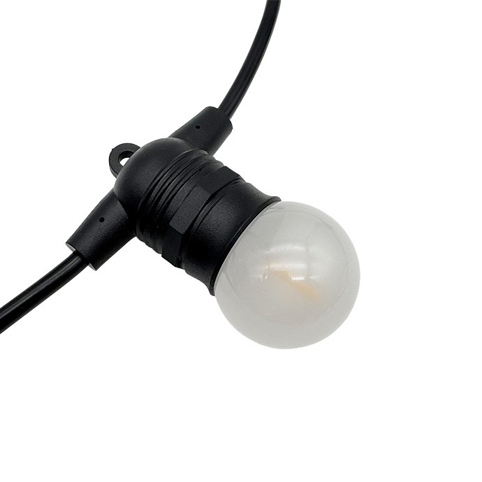 Āra virtene (LED lampiņas) 10 m Glow melna krāsa Matēta