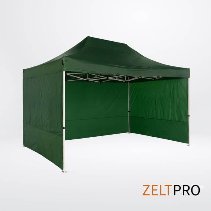 Pop up telts jumts un sienas (4 gab.) komplekts 3x2 Zaļa Zeltpro PROFRAME