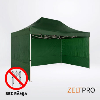 Pop up telts jumts un sienas (4 gab.) komplekts 3x2 Zaļa Zeltpro PROFRAME
