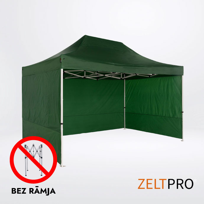 Pop up telts jumts un sienas (4 gab.) komplekts 3x2 Zaļa Zeltpro PROFRAME