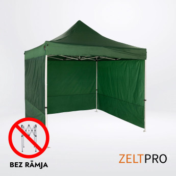 Pop up telts jumts un sienas (4 gab.) komplekts 2x2 Zaļa Zeltpro PROFRAME