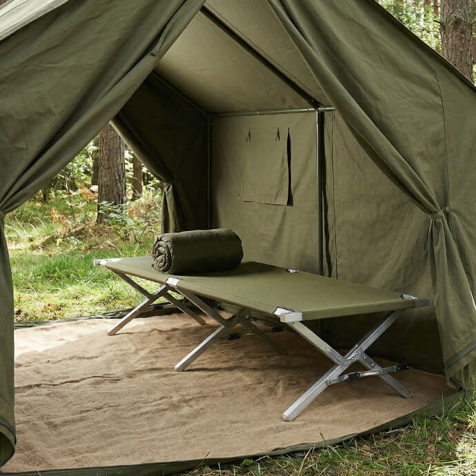 Saliekamā alumīnija armijas/pārgājienu gulta - 210cm