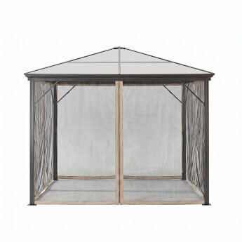 Moskītu tīkli (4 sienas) dārza nojumei Zeltpro Deluxe 300x300, krēmkrāsas