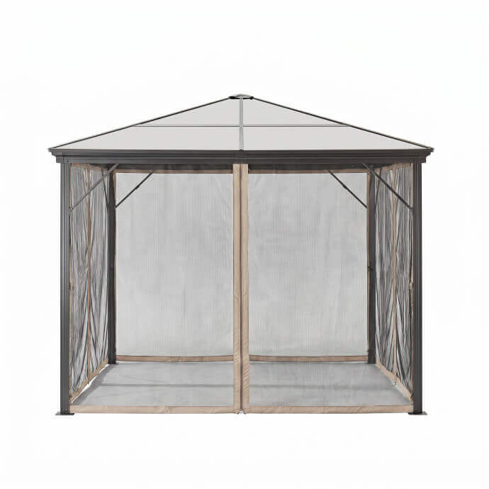 Moskītu tīkli (4 sienas) dārza nojumei Zeltpro Deluxe 300x300, krēmkrāsas