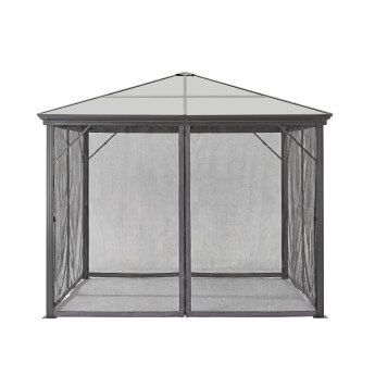 Moskītu tīkli (4 sienas) dārza nojumei Zeltpro Deluxe 300x300, pelēka