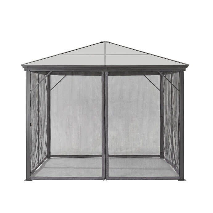 Moskītu tīkli (4 sienas) dārza nojumei Zeltpro Deluxe 300x300, pelēka