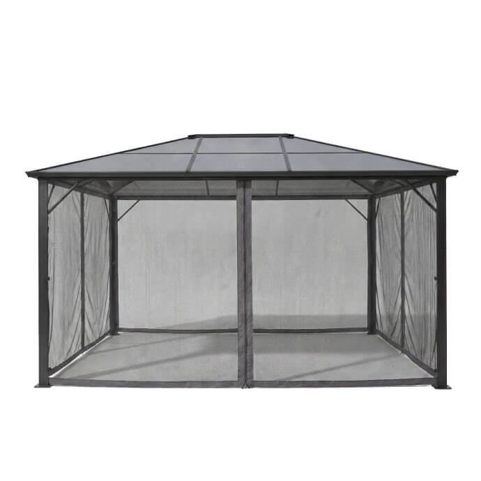 Moskītu tīkli (4 sienas) dārza nojumei Zeltpro Deluxe 300x400, pelēka