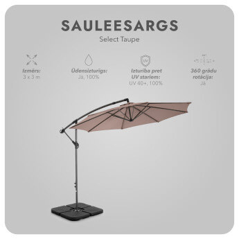 Saulessargs ar atsvara paliktni Select Taupes krāsā