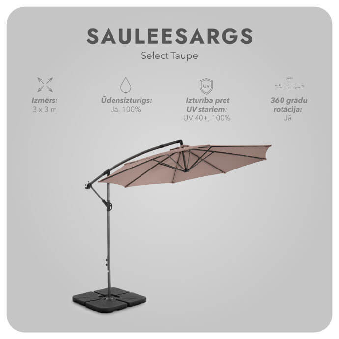 Saulessargs ar atsvara paliktni Select Taupes krāsā