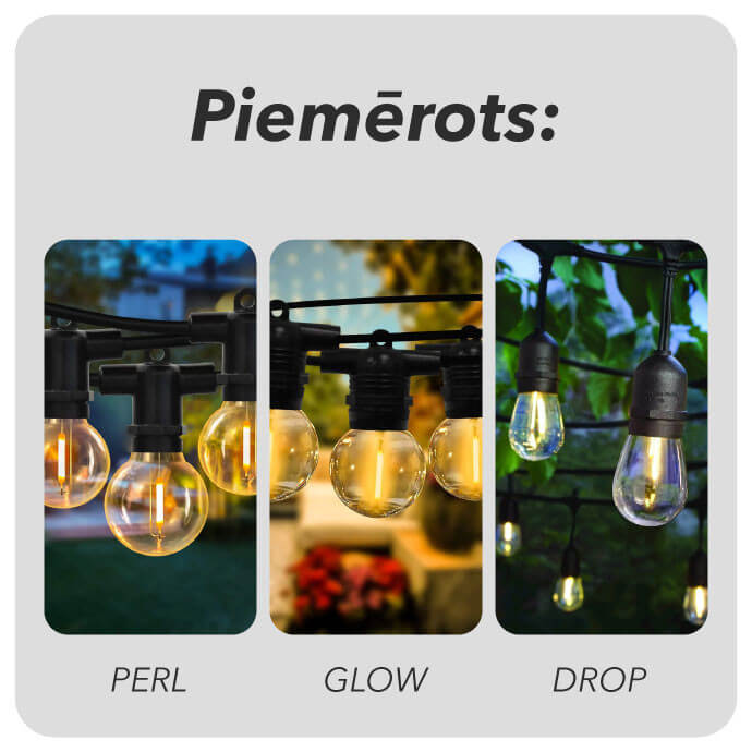 Led lampiņu virtenes (ziemassvētku) barošanas vads Connect (Perl, Glow, Drop)