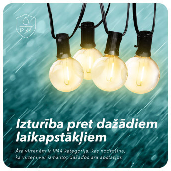 Āra virtene ar saules baterijām (LED) Elegance