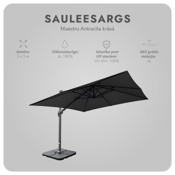 Sauleesargs (pārvalks dāvanā) Maestro Antracīta krāsā