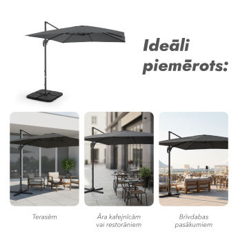 Saulessargs ar atsvara paliktni Comfort Antracīta krāsā