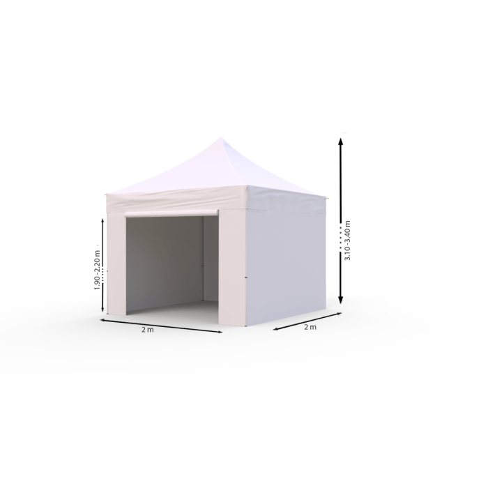 Tirdzniecības telts 2x2 Balta Zeltpro PROFRAME