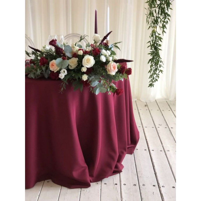 Apaļš galdauts Restly Bordo D220