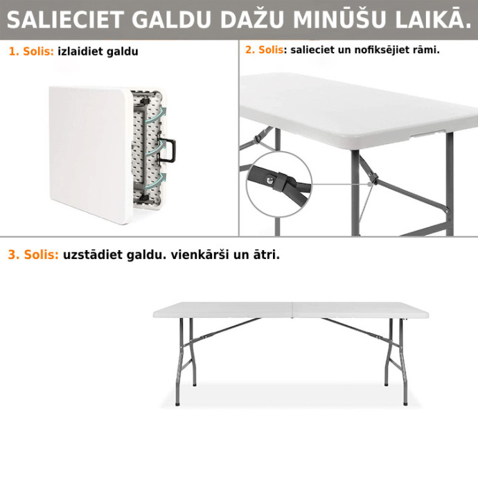 Saliekams galds 240 cm.