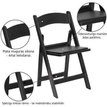 Saliekams krēsls “Gladiator” melns