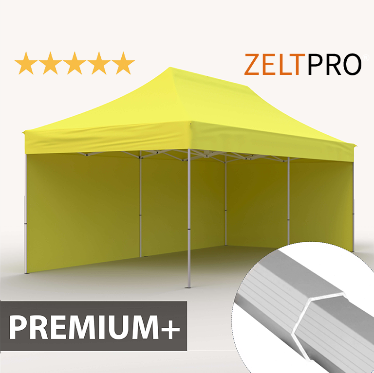 Tirdzniecības telts 3x6 Dzeltena Zeltpro PREMIUM +
