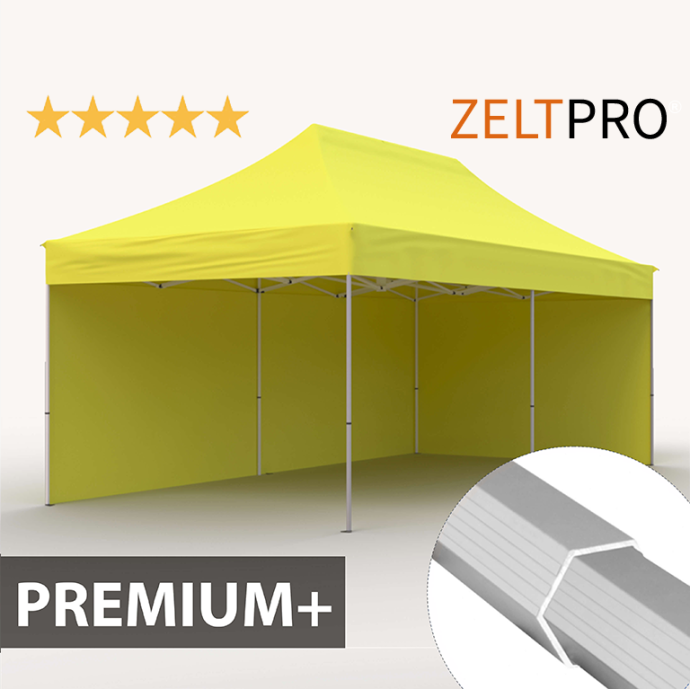 Tirdzniecības telts 4x6 Dzeltena Zeltpro PREMIUM +