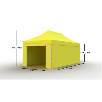 Tirdzniecības telts 4x8 Dzeltena Zeltpro PREMIUM +