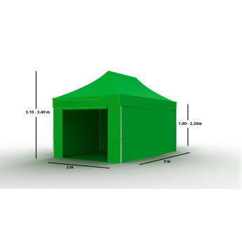 Tirdzniecības telts 3x2 Zaļa Zeltpro PROFRAME