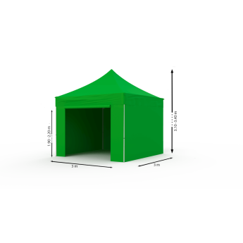 Tirdzniecības telts 3x3 Zaļa Zeltpro PROFRAME