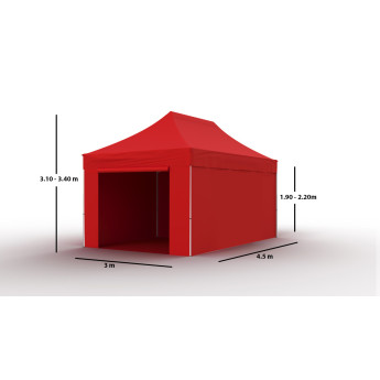 Tirdzniecības telts 3x4,5 Sarkana Zeltpro PROFRAME