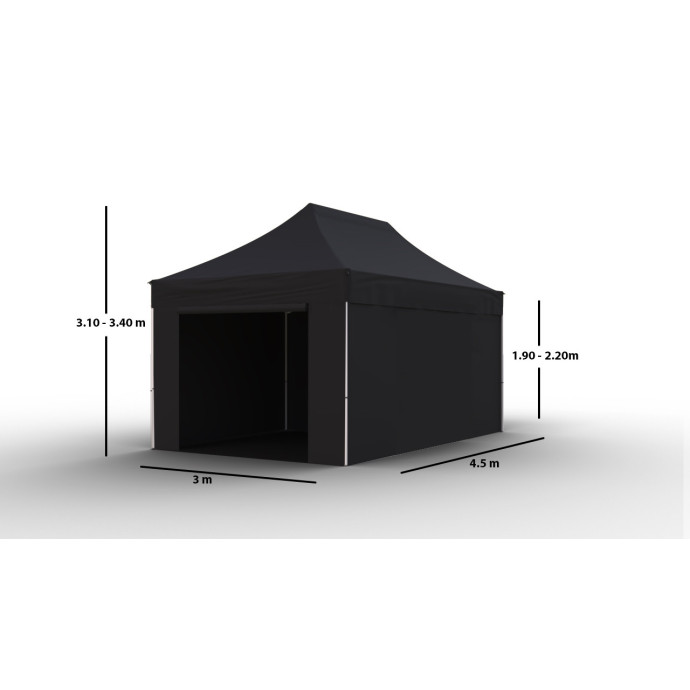 Tirdzniecības telts 3x4,5 Melna Zeltpro PROFRAME