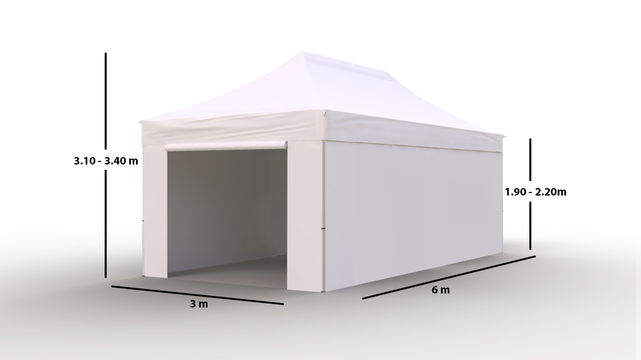 Tirdzniecības telts 3x6 Balta Zeltpro PROFRAME