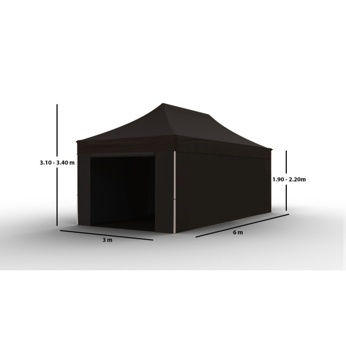 Tirdzniecības telts 3x6 Melna Zeltpro PROFRAME