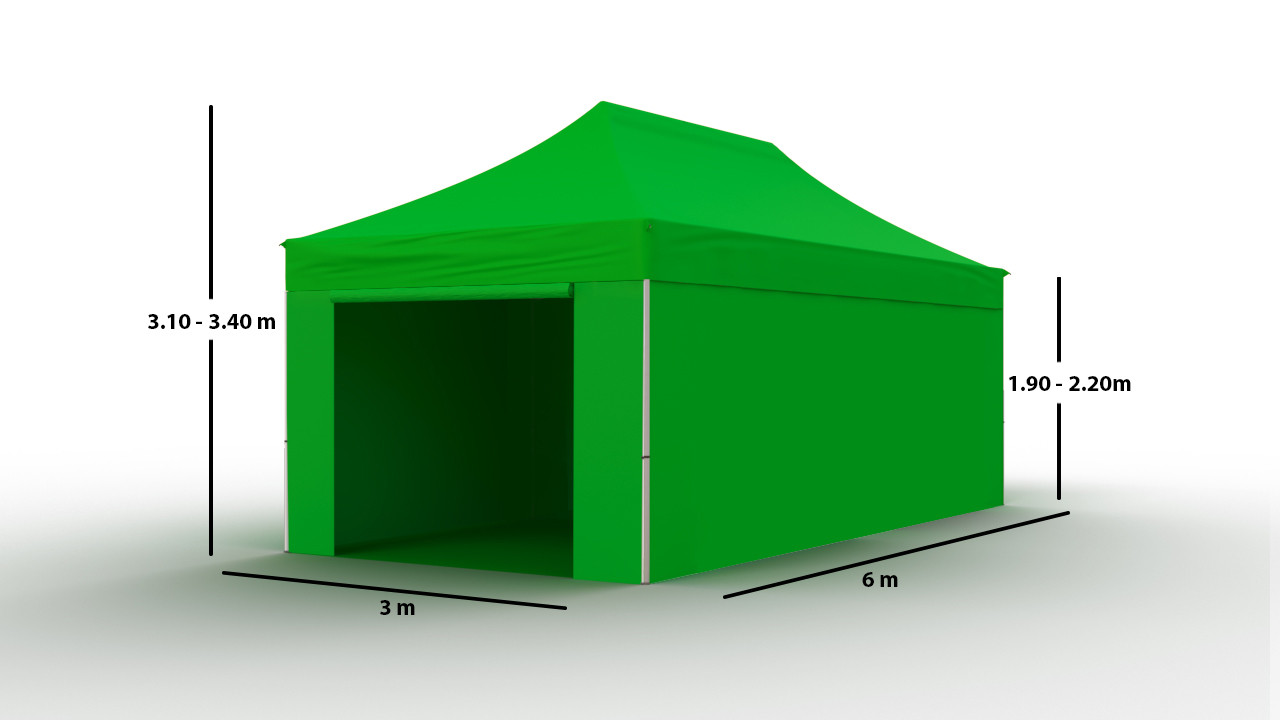 Tirdzniecības telts 3x6 Zaļa Zeltpro PROFRAME