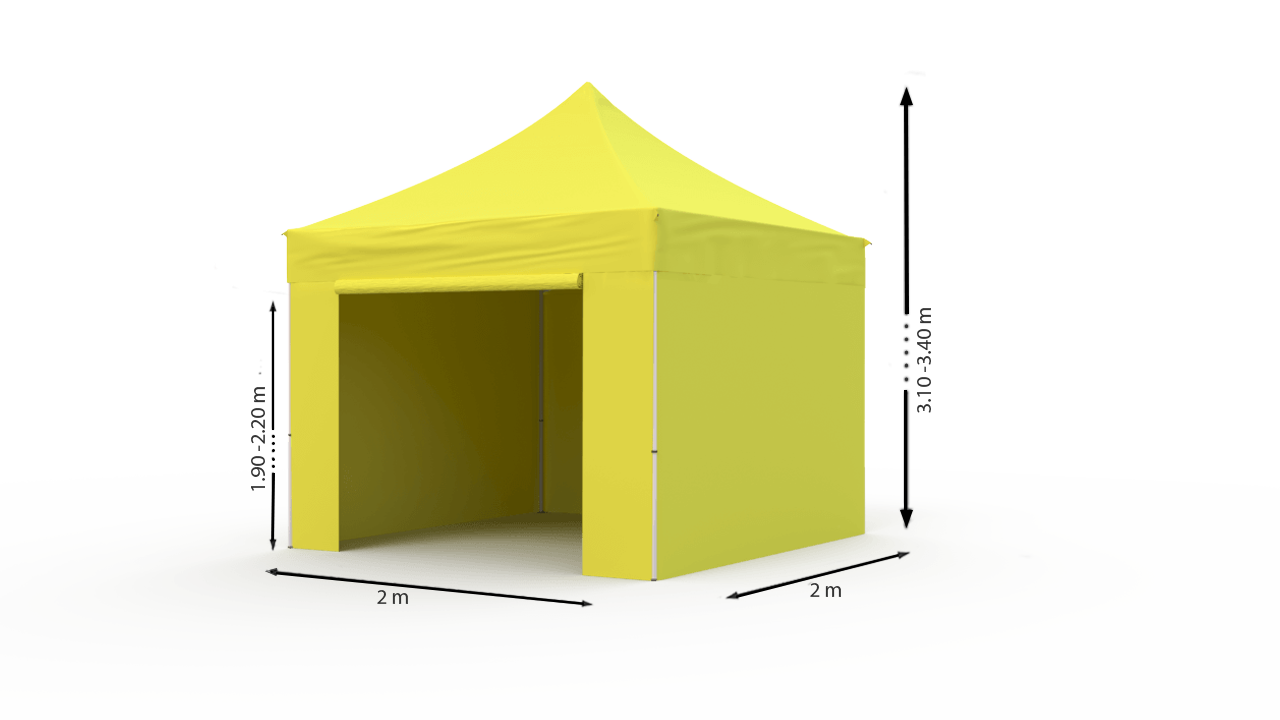 Tirdzniecības telts 2x2 Dzeltena Zeltpro EKOSTRONG