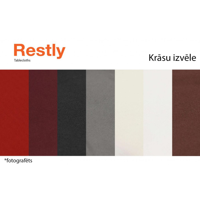 Traipu izturīgs Restly Apaļš galdauts Melns D320