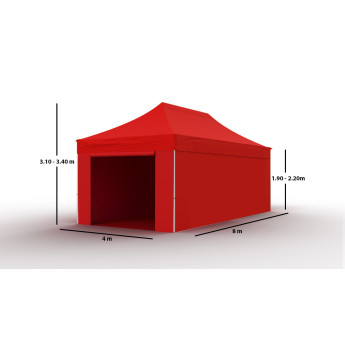Tirdzniecības telts 4x8 Sarkana Zeltpro TITAN