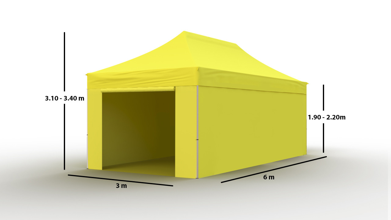 Tirdzniecības telts 3x6 Dzeltena Zeltpro TITAN