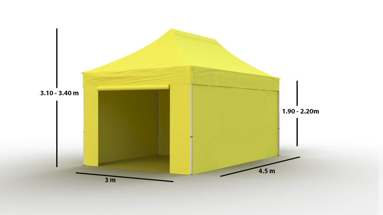 Tirdzniecības telts 3x4,5 Dzeltena Zeltpro TITAN