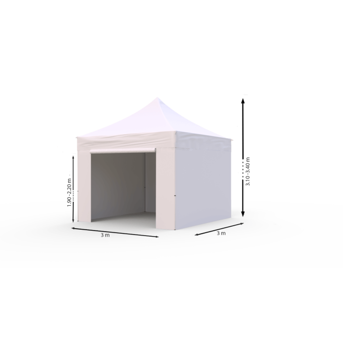 Tirdzniecības telts 3x3 Balta Zeltpro TITAN