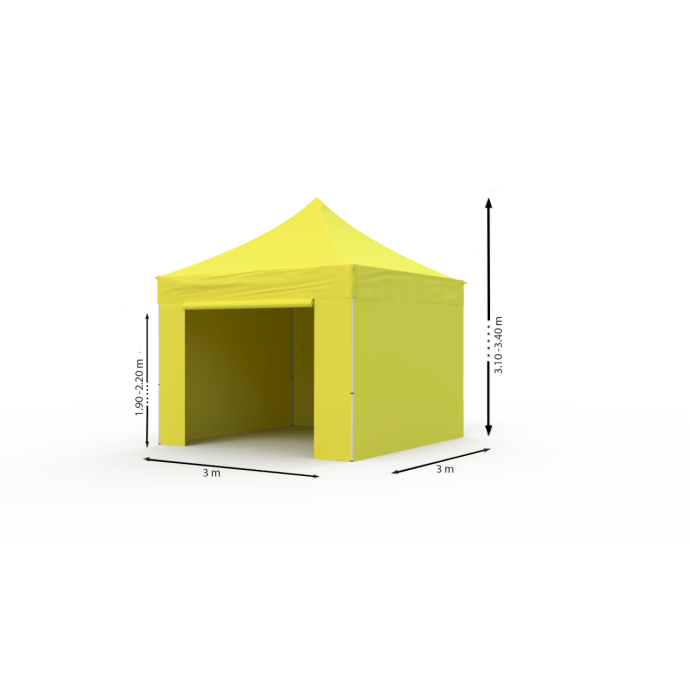 Tirdzniecības telts 3x3 Dzeltena Zeltpro TITAN