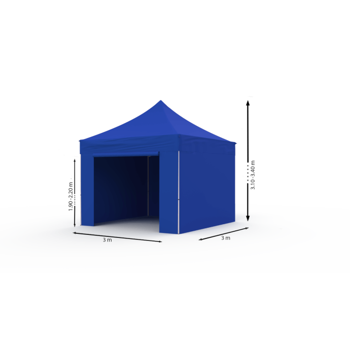 Tirdzniecības telts 3x3 Zila Zeltpro TITAN
