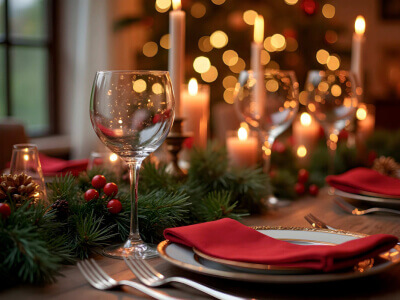 Ziemassvētku galds: kā izvēlēties galda dekoru svētku noskaņas radīšanai
